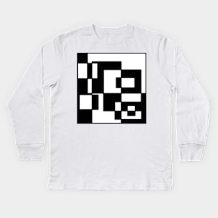 Black and white angular 2 Kids Long Sleeve T-Shirt